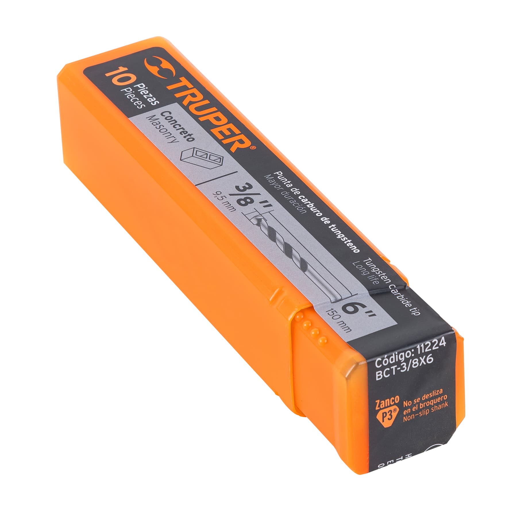 BROCA PARA CONCRETO DE 3/8 X 6″, TRUPER