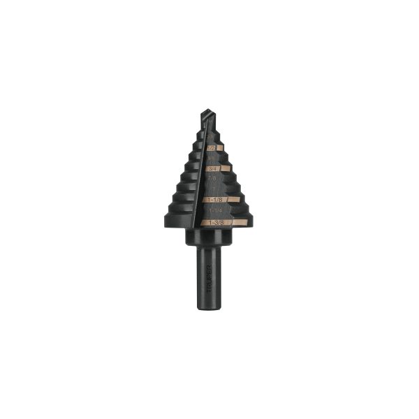 BROCA ESCALONADA ÓXIDO NEGRO 10ESCALONES 1/4 A 1-3/8”, TRUPER