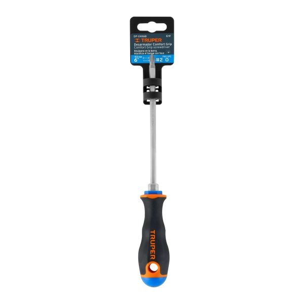 DESARMADOR DE CRUZ 1/4" X 6" MANGO COMFORT GRIP, TRUPER