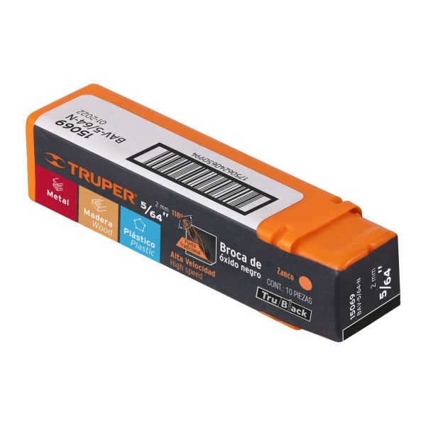 BROCA HSS 5/64" TRUBLACK PARA METAL, TRUPER