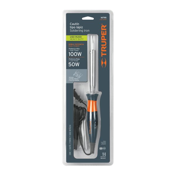 CAUTÍN 100 W TIPO LÁPIZ CON 2 TEMPERATURAS PARA USO RUDO