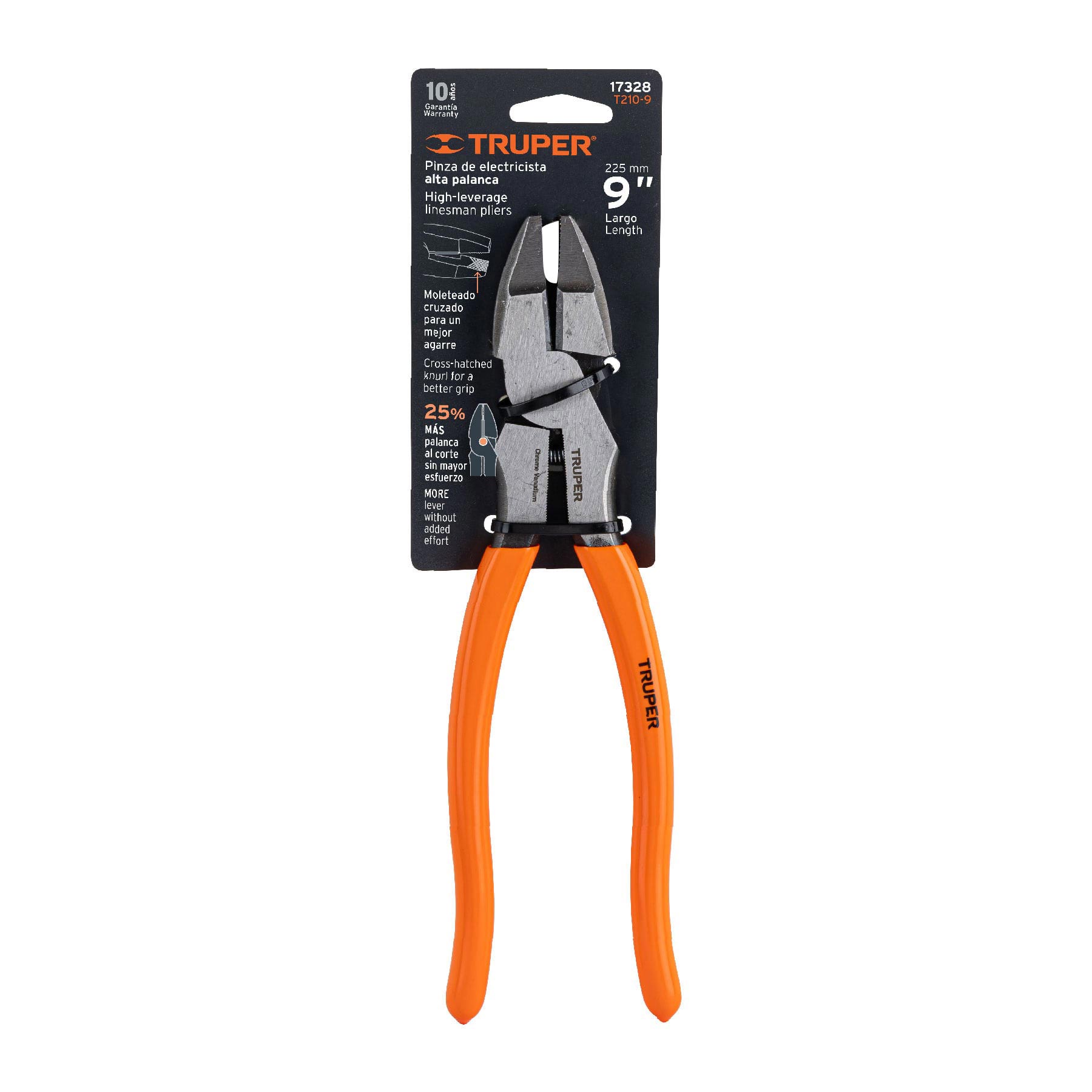PINZA PARA ELECTRICISTA 9″ ALTA PALANCA MANGO PVC