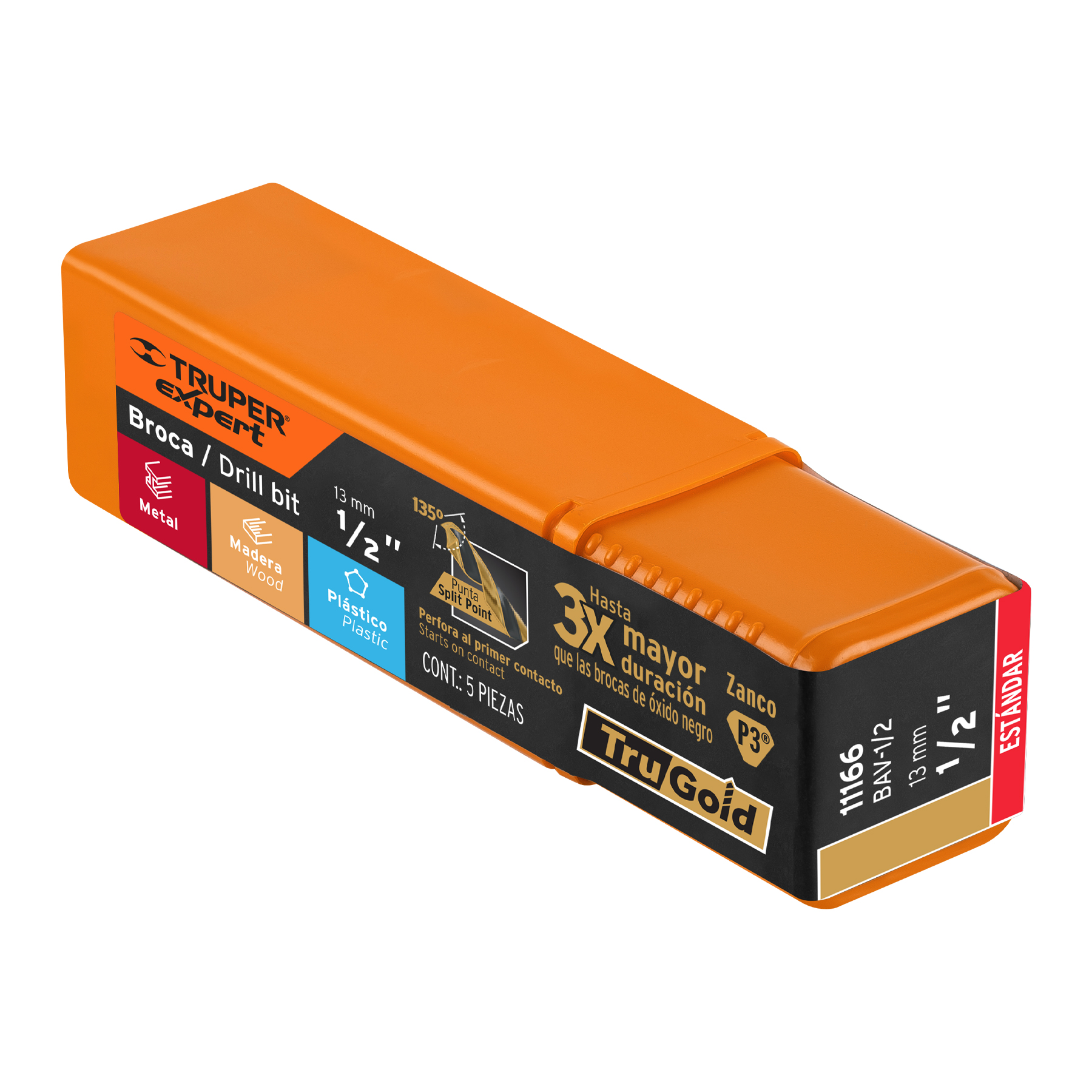 BROCA HSS 1/2″ TRUGOLD PARA METAL, TRUPER EXPERT