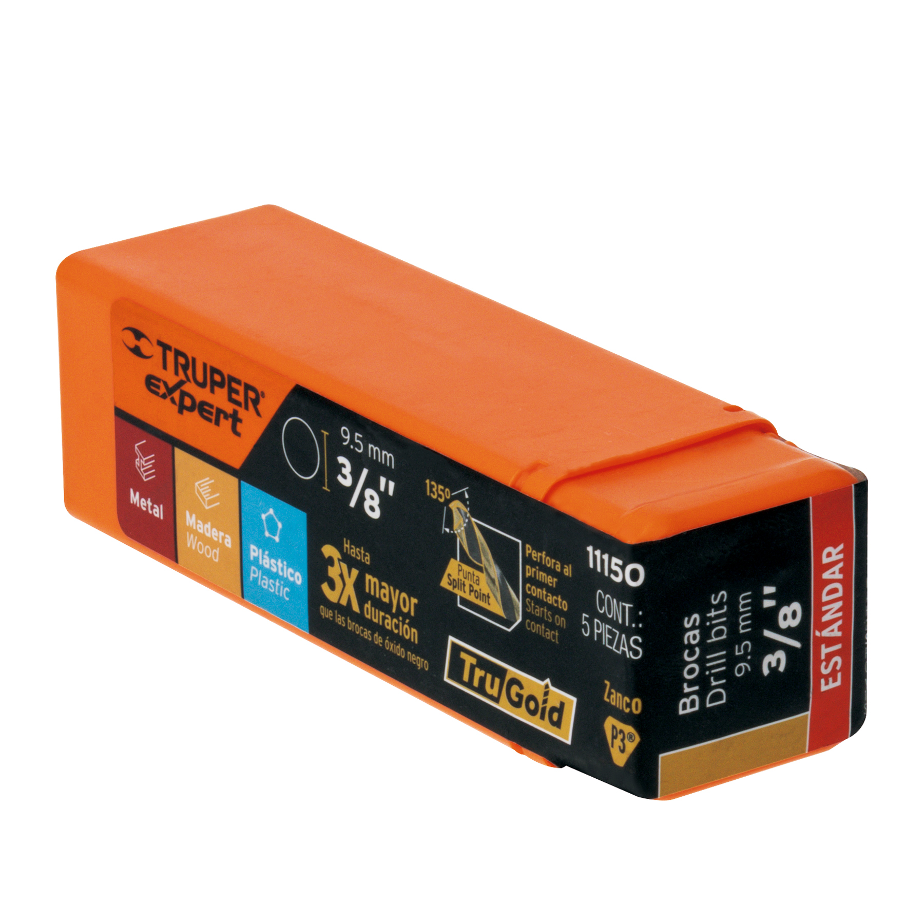 BROCA HSS 3/8″ TRUGOLD PARA METAL, TRUPER EXPERT
