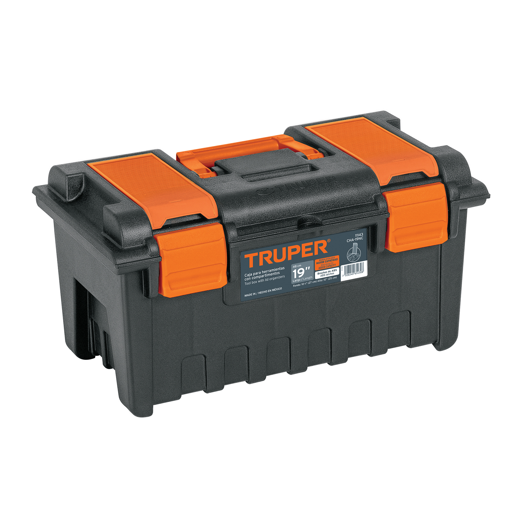 CAJA PARA HERRAMIENTA DE 19″ CON COMPARTIMENTOS, TRUPER