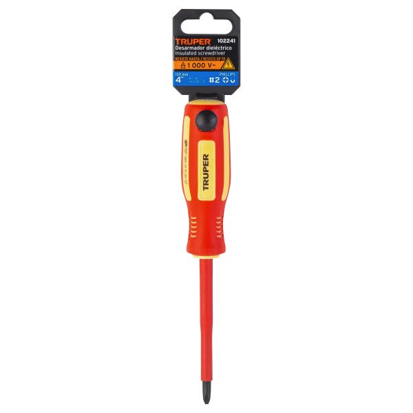 DESARMADOR DIELÉCTRICO DE CRUZ 1/4" X 4", TRUPER