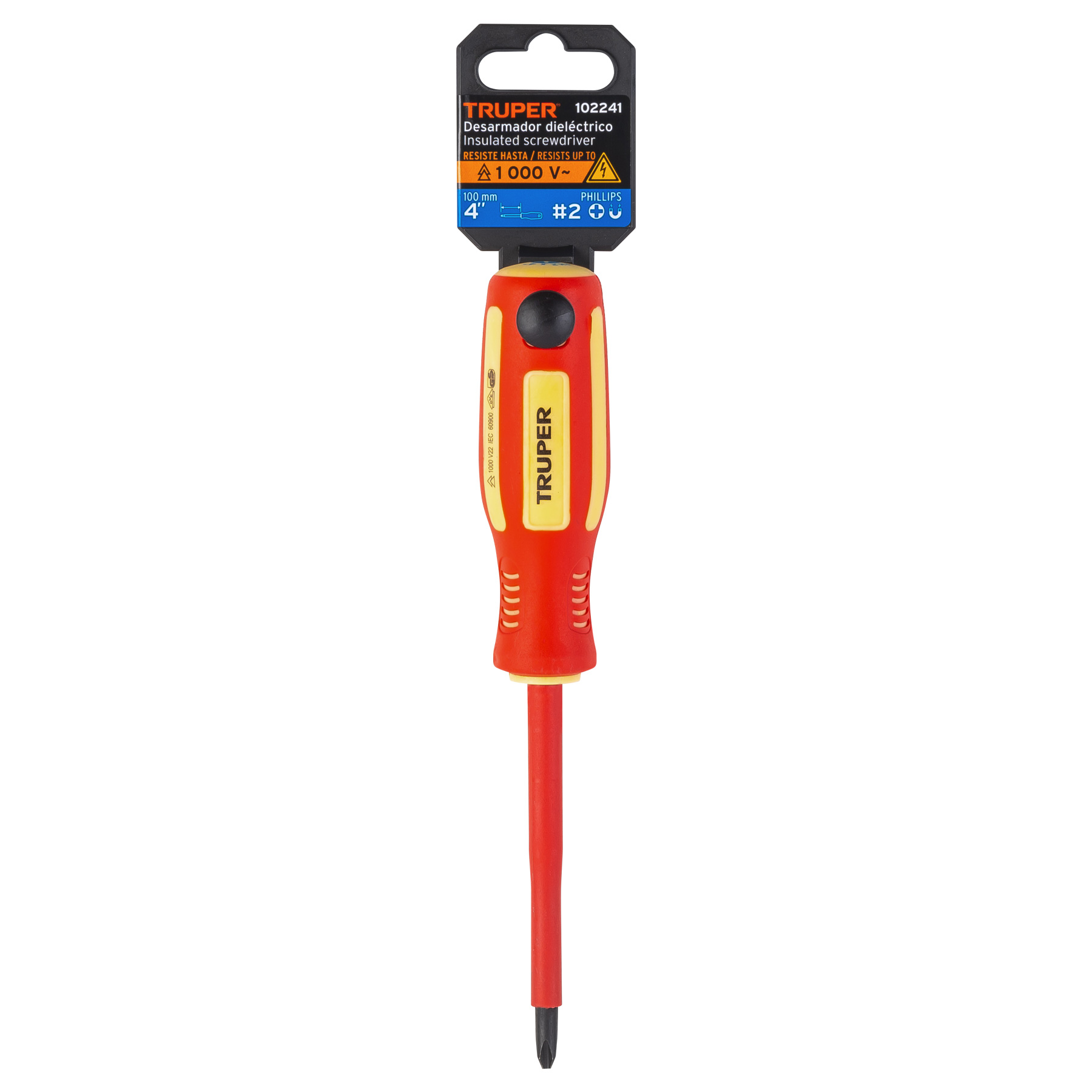 DESARMADOR DIELÉCTRICO DE CRUZ 1/4″ X 4″, TRUPER