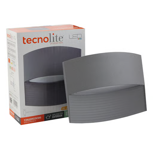 LAMPARA LED EXTERIOR PARA MUROS 13W LUZ CALIDA