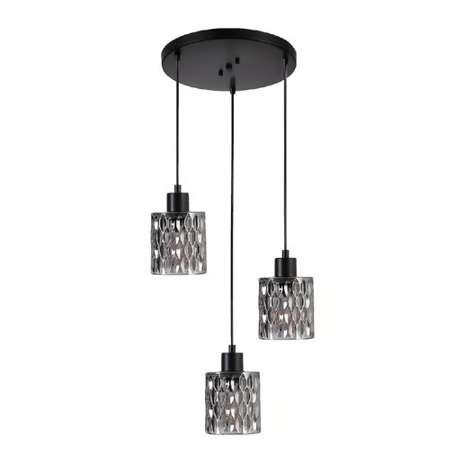 LAMPARA COLGANTE DE CRISTAL 1.71M 180W 3 BASES E27