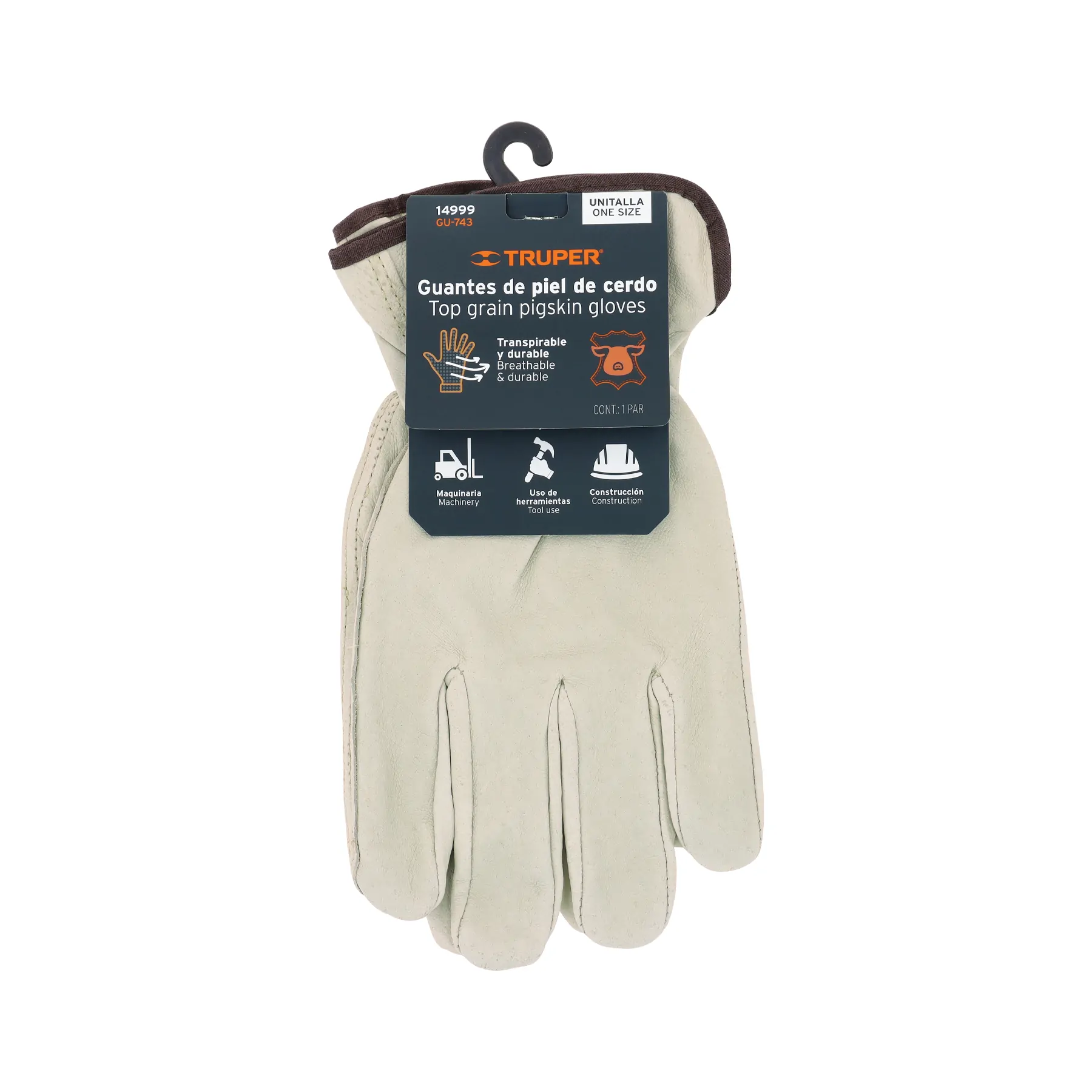 GUANTES DE PIEL DE CERDO, TIPO OPERADOR, TRUPER