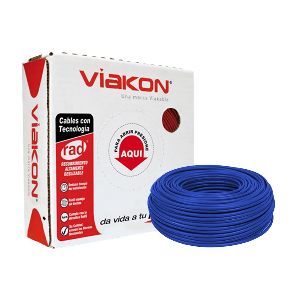 CABLE THWN CAL. 10 AZUL CAJA 100 MTS