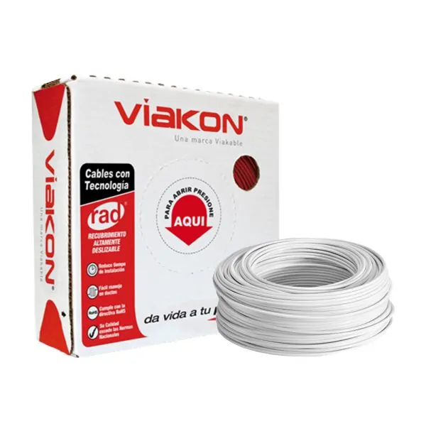 CABLE THWN CAL. 10 BLANCO CAJA 100 MTS