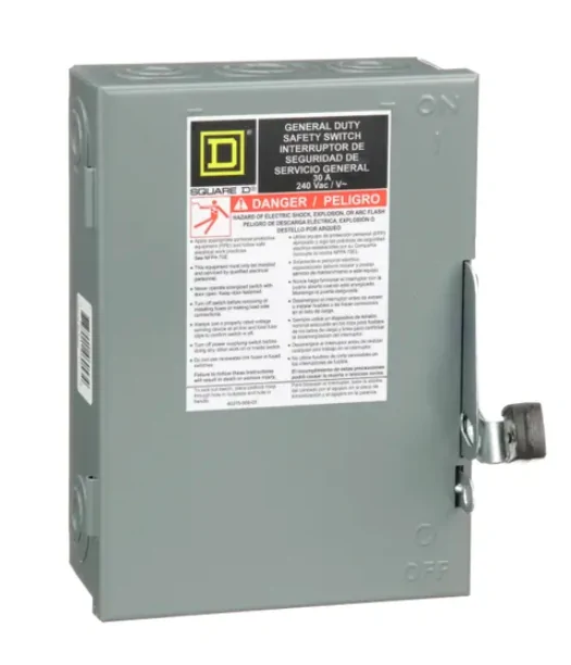 INTERRUPTOR D221N 30A 2 POLOS  240V