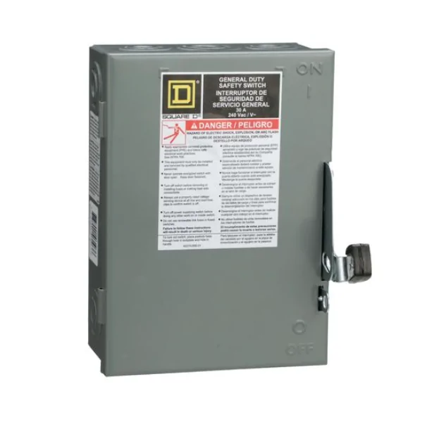 INTERRUPTOR DE SEGURIDAD CON PORTA FUSIBLE DE 60A 2 POLOS  240V